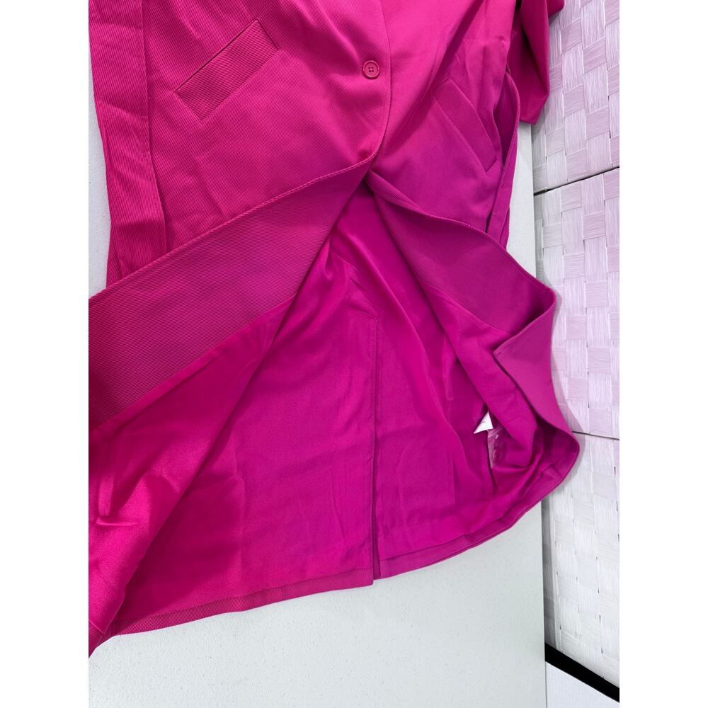 "NEW W/DEFECT" "Lovers & Friends" Hot Pink Trench Coat SZ XS Fairy Goth Blondie - Picture 12 of 16